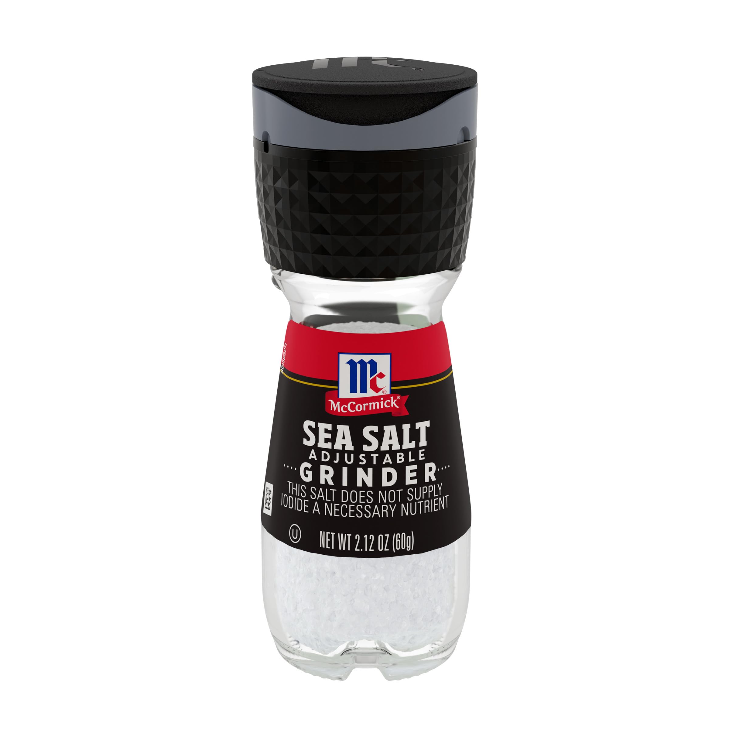 McCormick Sea Salt Grinder, Organic Sea Salt Grinder for Cooking and Baking, Salt Lovers, Travel Size, |12 oz, Freshly G