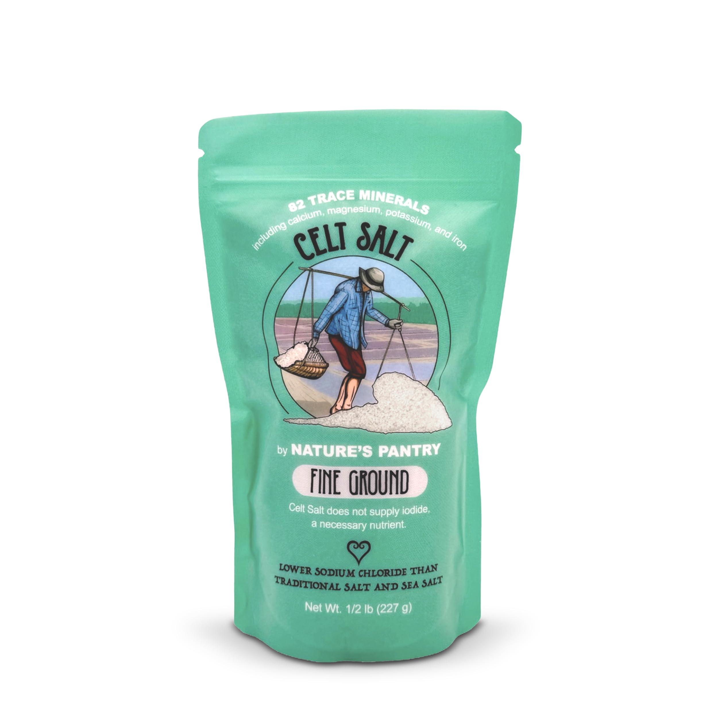 Celtic Salt By Natures Pantry Fine Ground, Organic & Unrefined Sea Salt, Gluten-Free, Cooking & Baking Electrolytes, 82