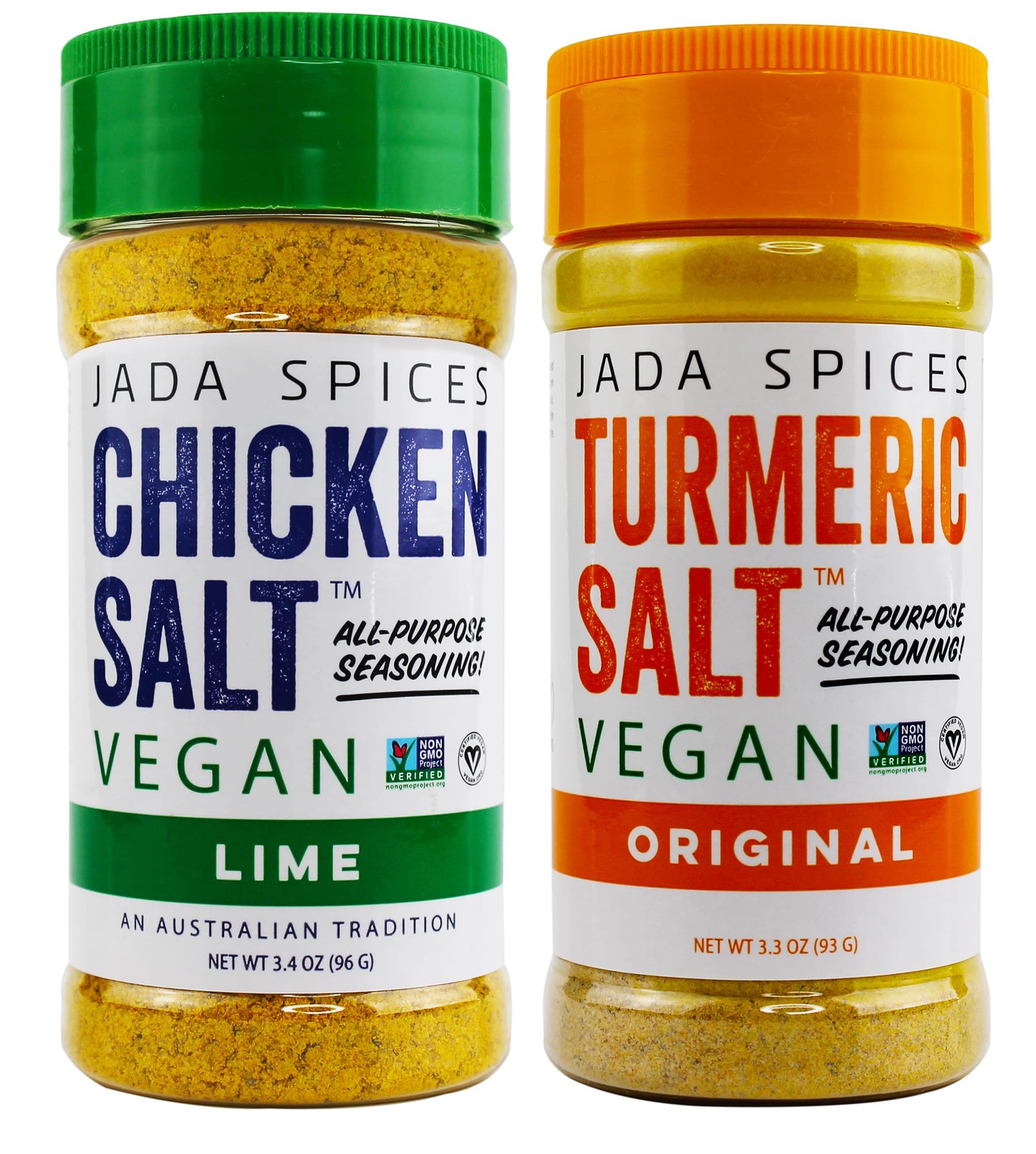 JADA Spices Chicken Salt Lime Turmeric Vegan Keto Paleo Cooking BBQ Grilling Rubs Popcorn Preservative-Free Additive-Fre