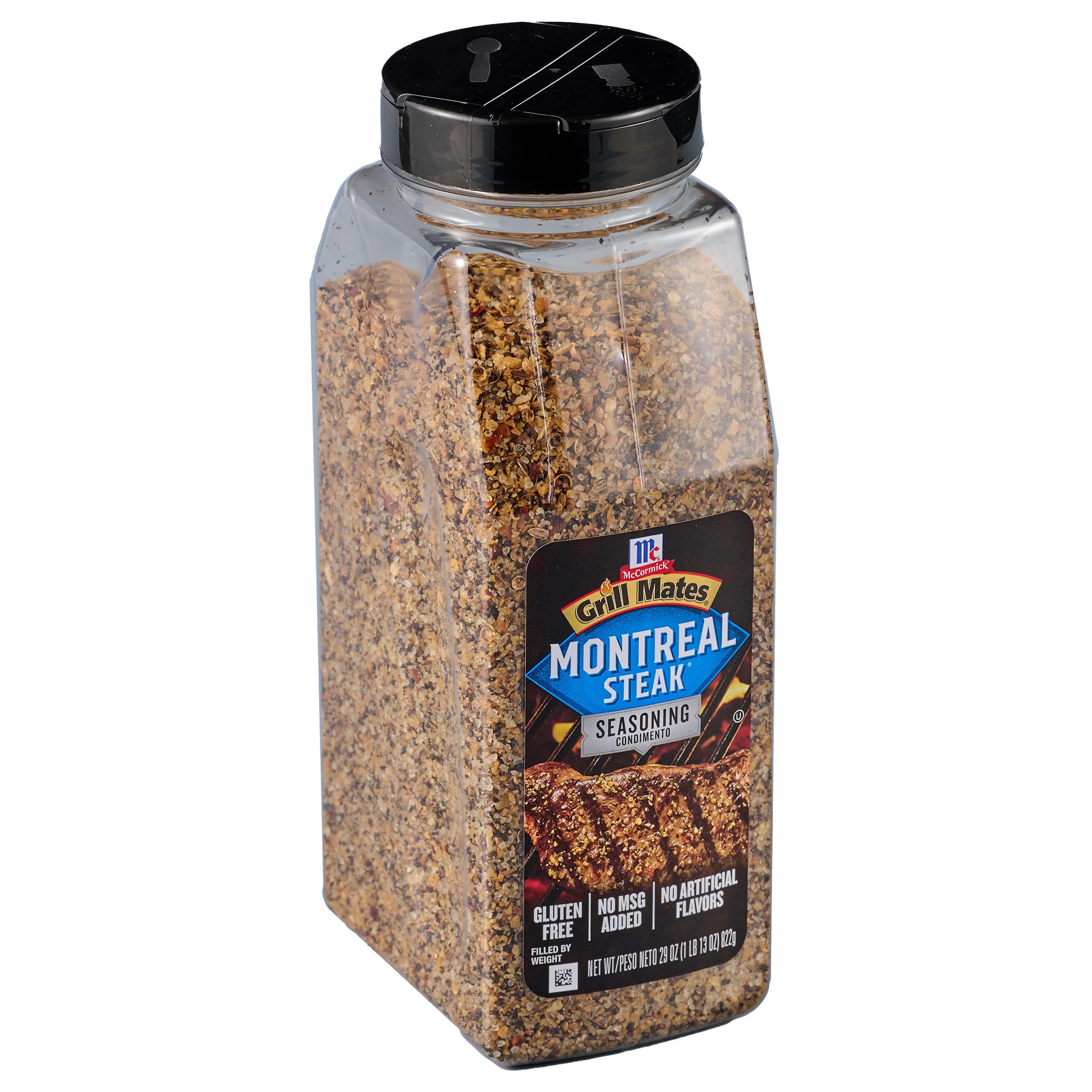 McCormick Grill Mates Montreal Steak Seasoning - Zesty Flavor for Steaks, Ribs, Burgers and Vegetables, Large 29 Ounce C